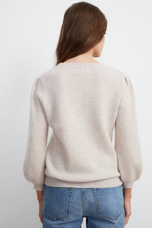 YELENE CASHMERE V-NECK SWEATER - Velvet Staging 2.0