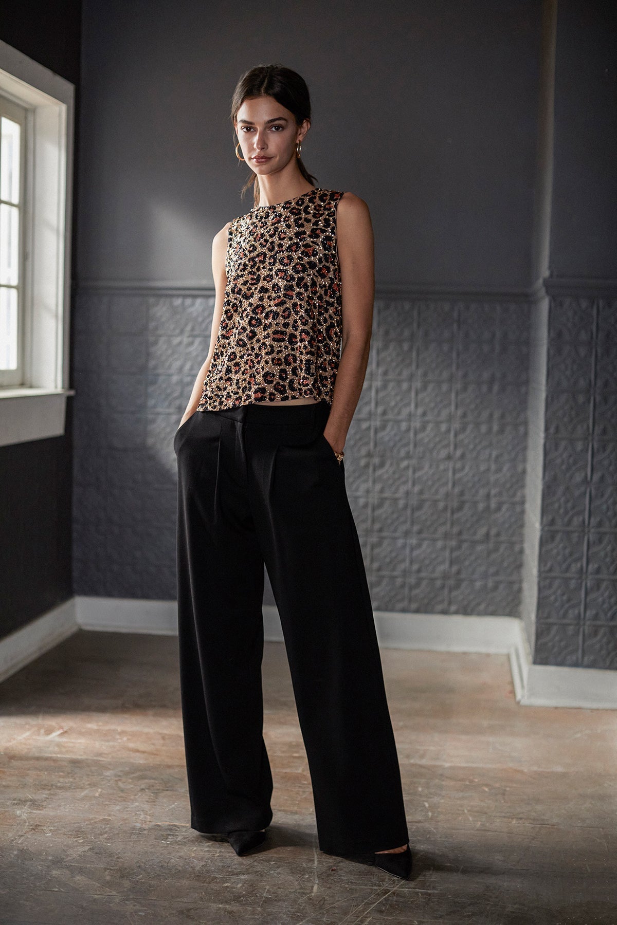 YVES SEQUIN LEOPARD PRINT BLOUSE - Velvet Staging 2.0-26916403970244