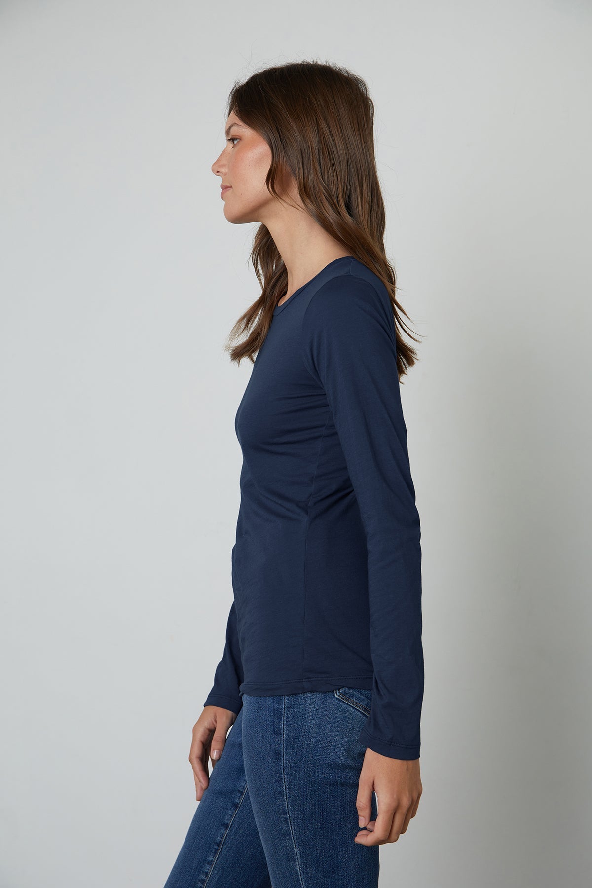   ZOFINA GAUZY WHISPER FITTED CREW NECK TEE - Velvet Staging 2.0 