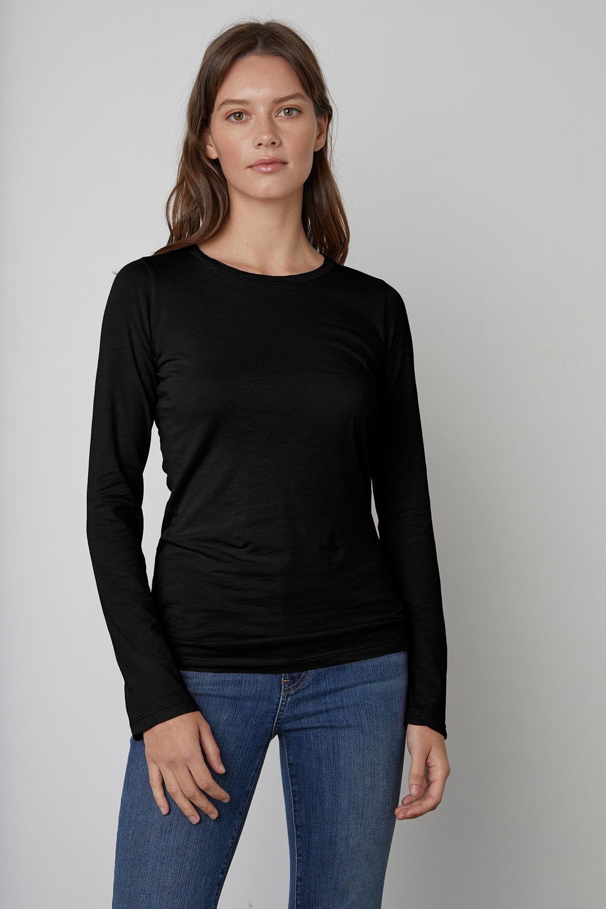   ZOFINA GAUZY WHISPER FITTED CREW NECK TEE - Velvet Staging 2.0 