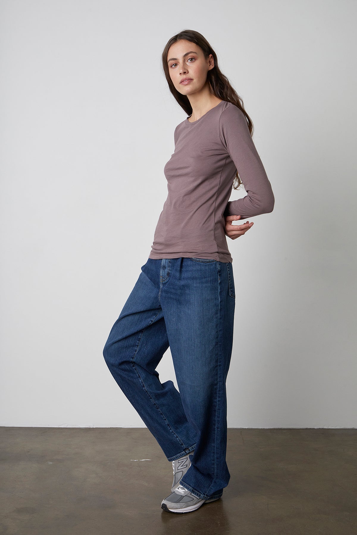 ZOFINA GAUZY WHISPER FITTED CREW NECK TEE - Velvet Staging 2.0