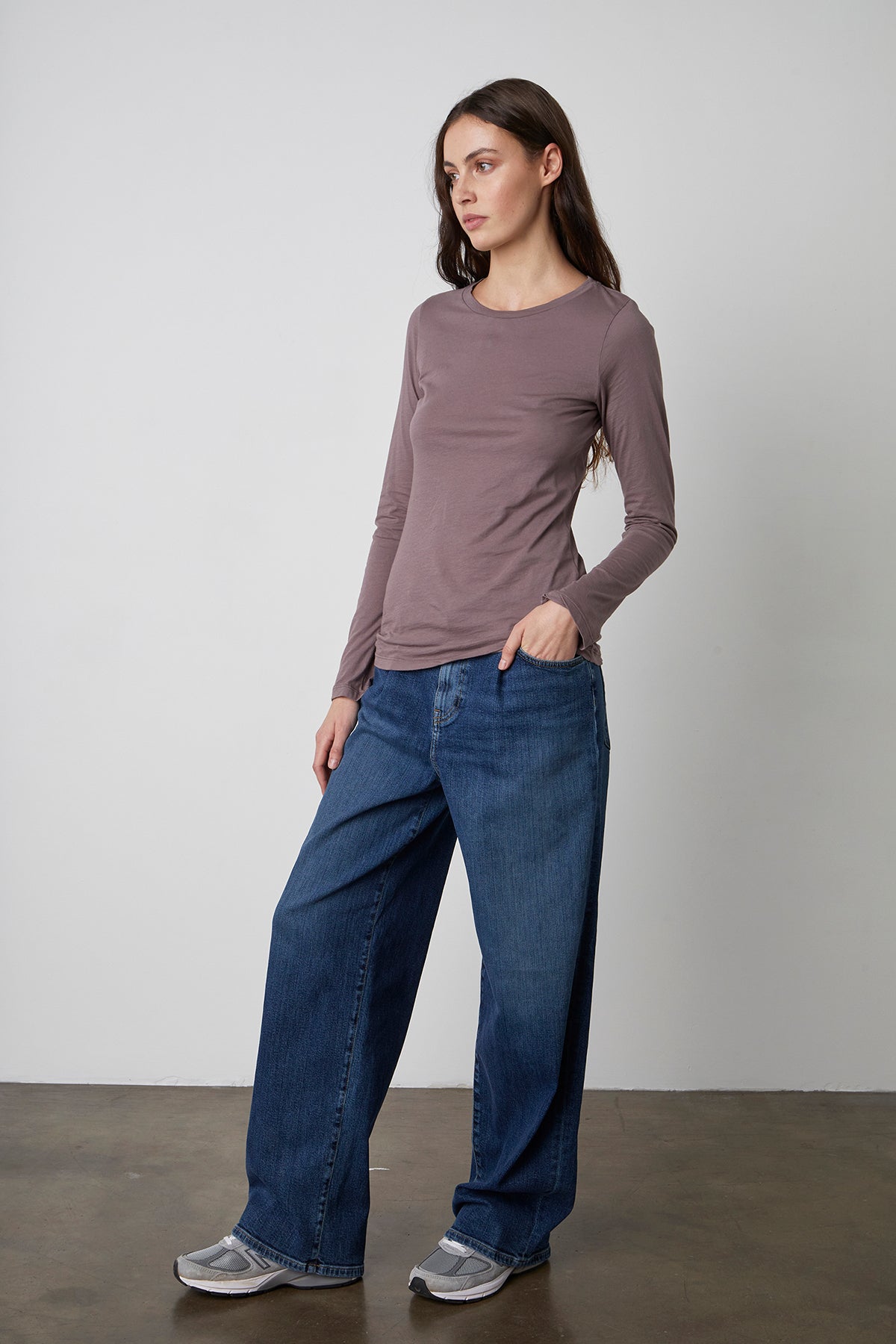 ZOFINA GAUZY WHISPER FITTED CREW NECK TEE - Velvet Staging 2.0