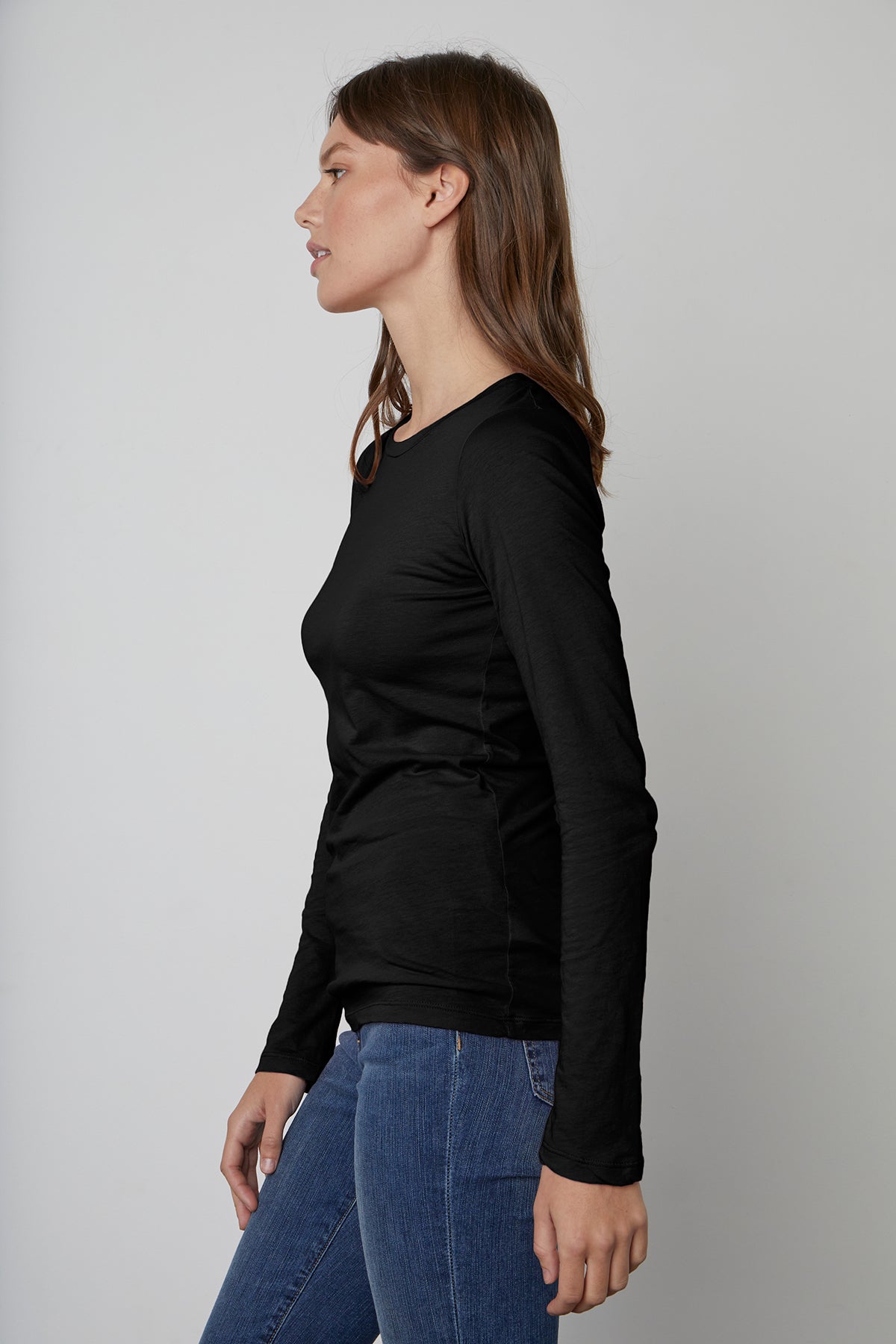   ZOFINA GAUZY WHISPER FITTED CREW NECK TEE - Velvet Staging 2.0 