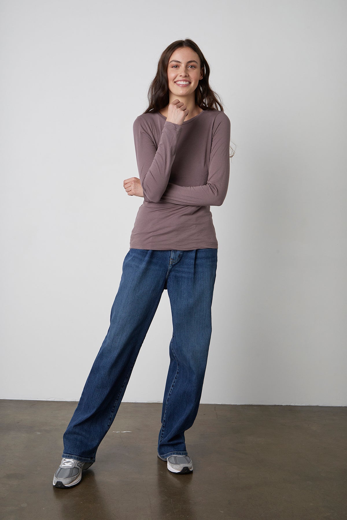 ZOFINA GAUZY WHISPER FITTED CREW NECK TEE - Velvet Staging 2.0