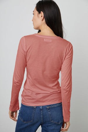 ZOFINA GAUZY WHISPER FITTED CREW NECK TEE - Velvet Staging 2.0