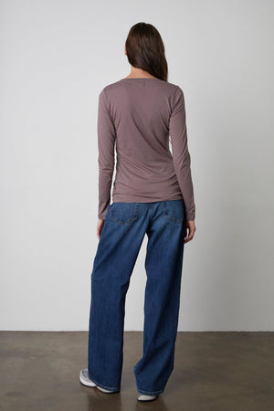 ZOFINA GAUZY WHISPER FITTED CREW NECK TEE - Velvet Staging 2.0